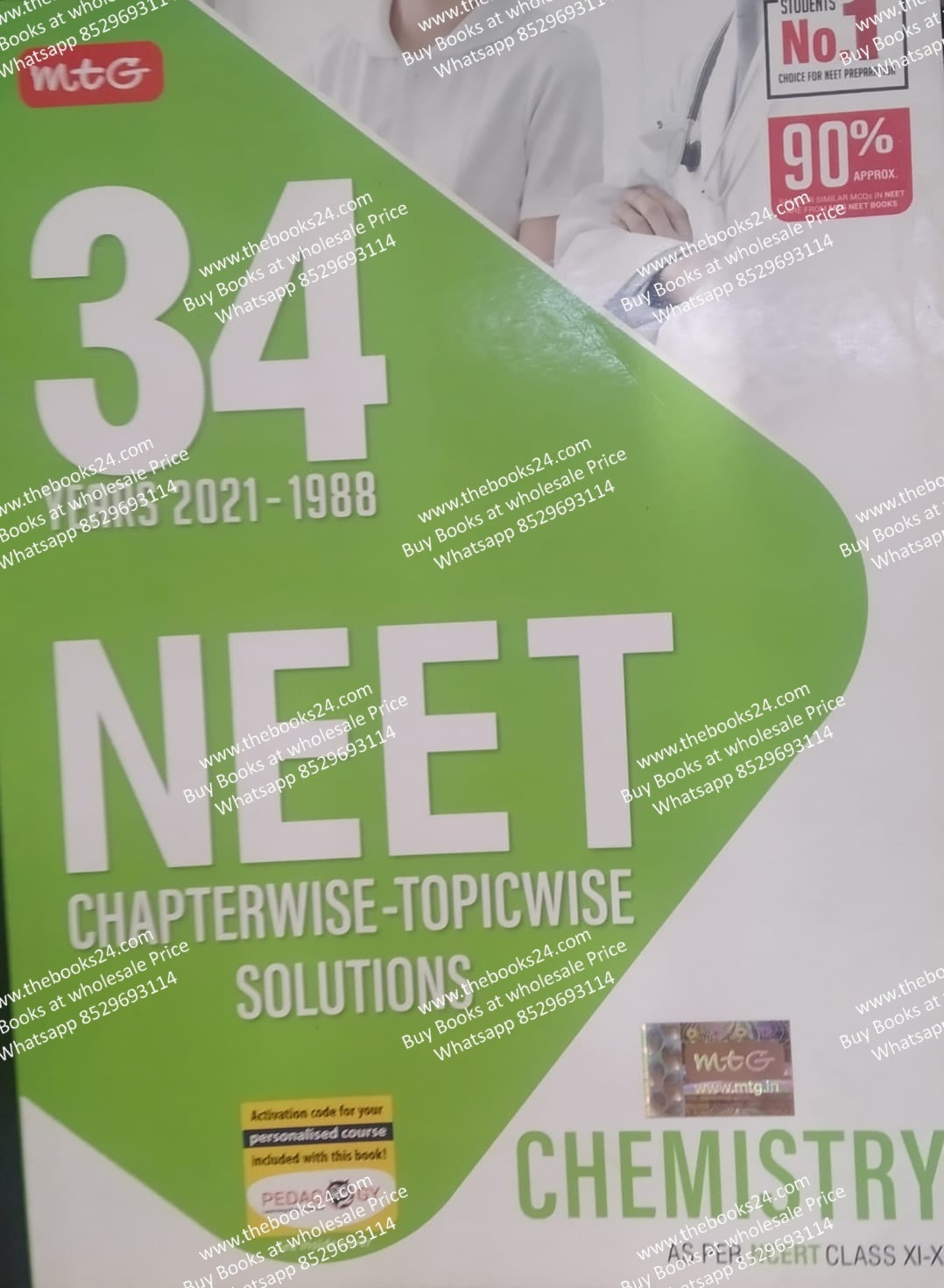MTG 34 Years NEET Chapterwise Topicwise Solutions Chemistry