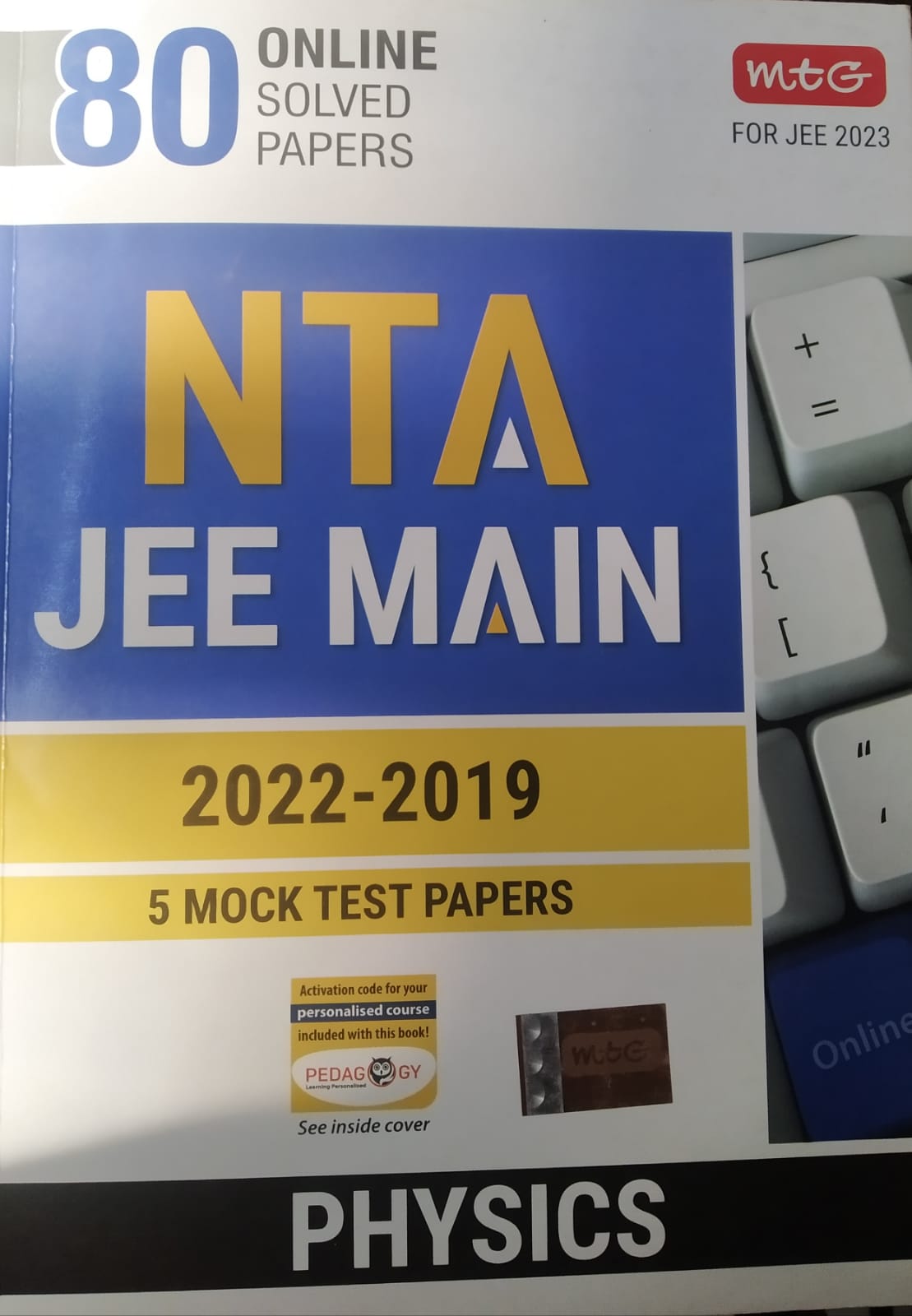 MTG NTA JEE Main ( 2022-2019) 5 Mock Test Papers Physics (MTG 80 Online Solved Papers)