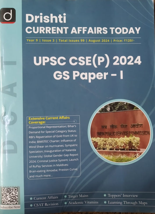 Drishti IAS Current Affairs Today August 2024 - UPSC GS Paper-1