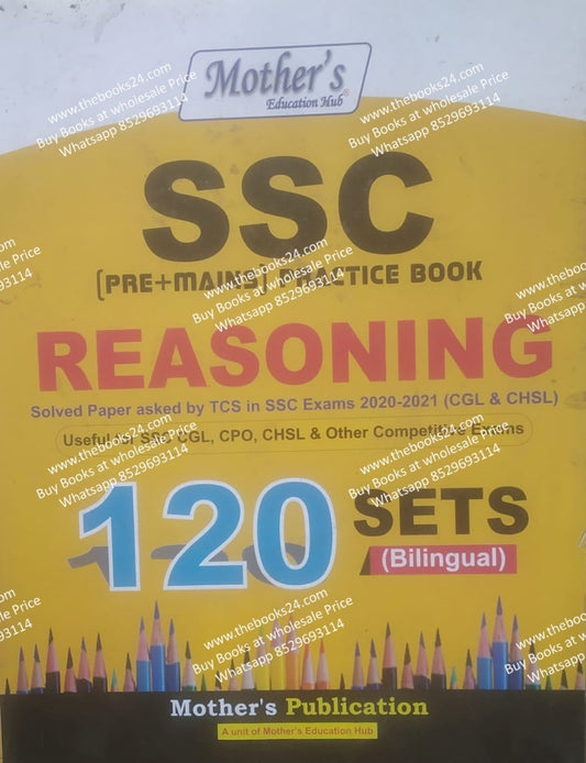 Mothers SSC (Pre+Mains) Practice Book Reasoning 120 Sets